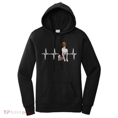 Treeing Walker Coonhound Heartbeat Dog Lover Gift Women's Hoodie