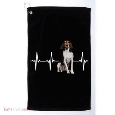Treeing Walker Coonhound Heartbeat Dog Lover Gift Golf Towel