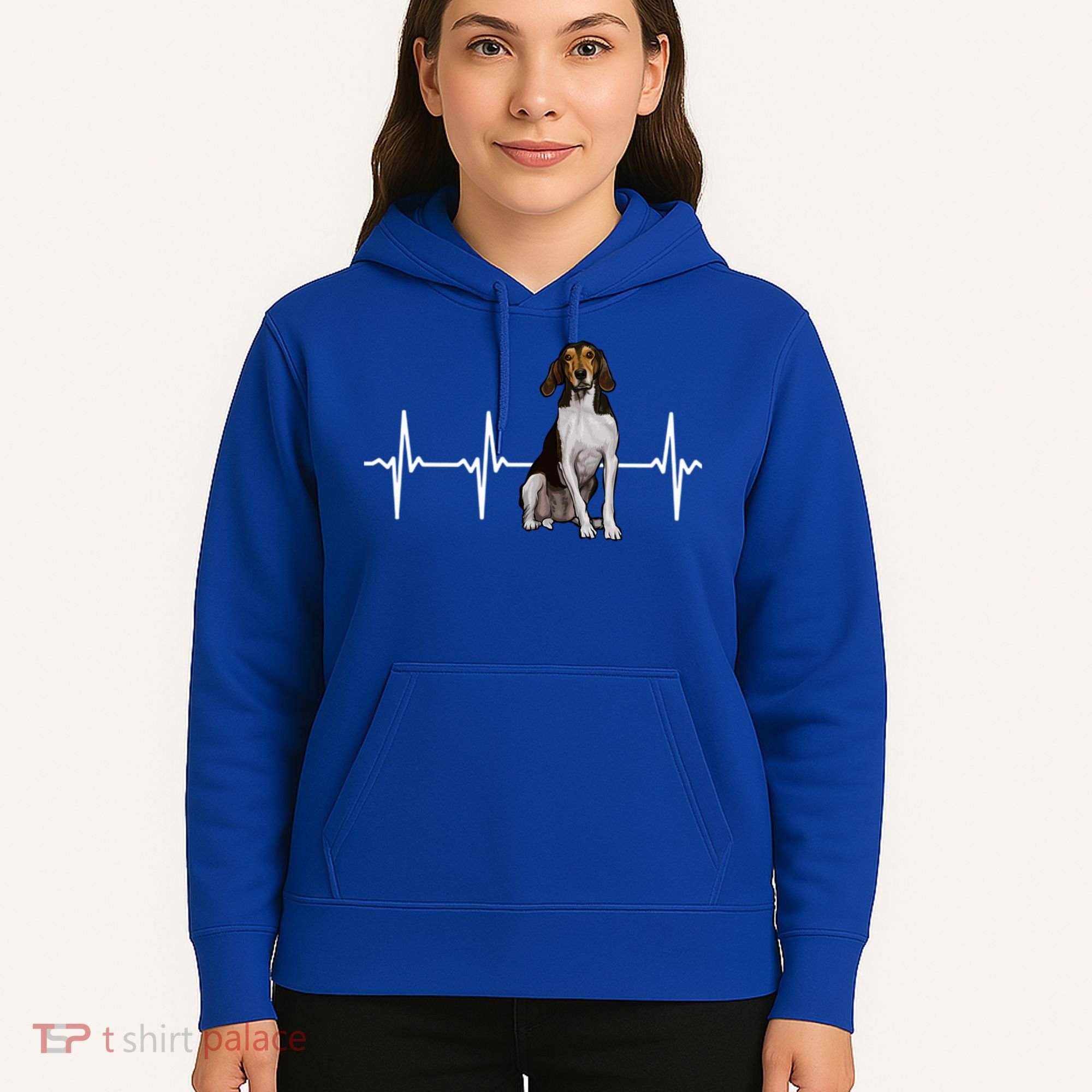 Treeing Walker Coonhound Heartbeat Dog Lover Gift Hoodie