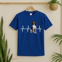 Treeing Walker Coonhound Heartbeat Dog Lover Gift T-Shirt thumb 2