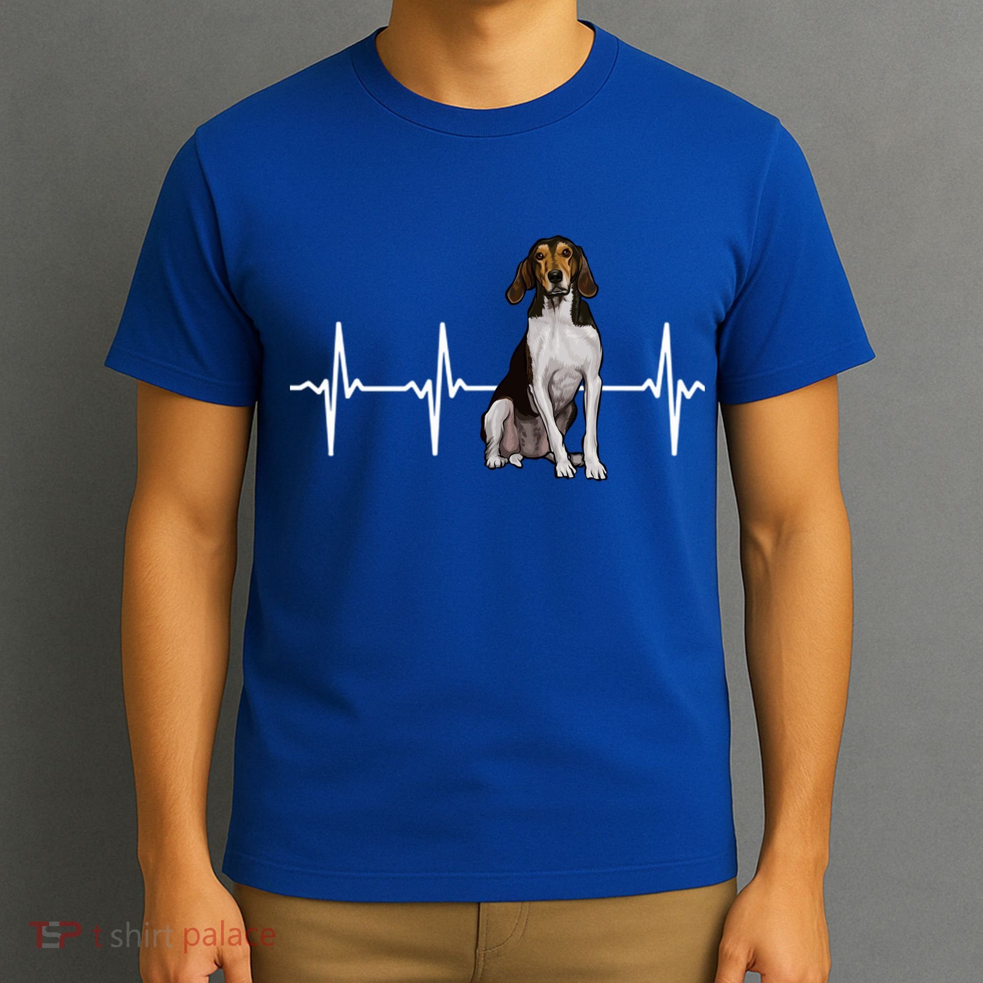 Treeing Walker Coonhound Heartbeat Dog Lover Gift T-Shirt