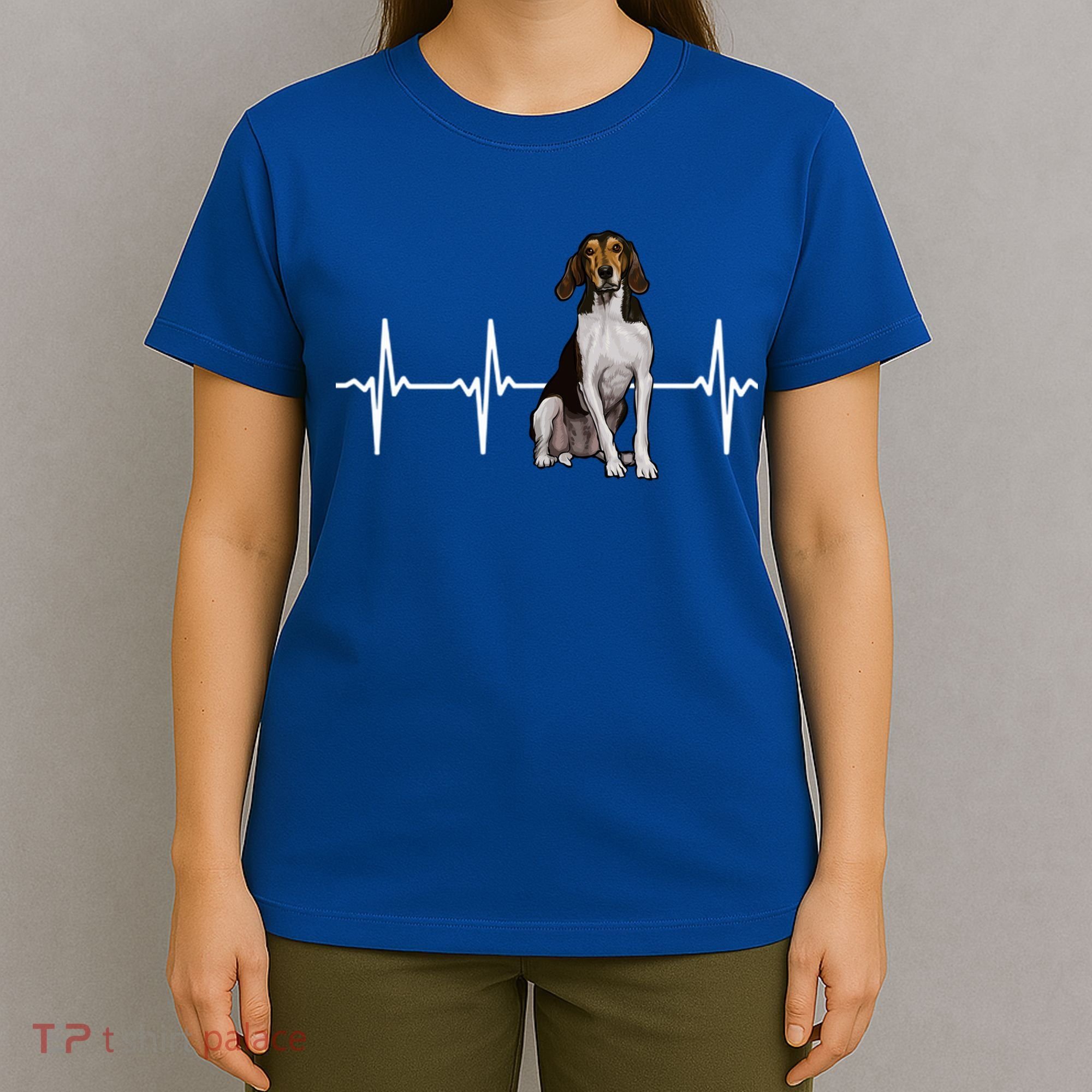 Treeing Walker Coonhound Heartbeat Dog Lover Gift T-Shirt