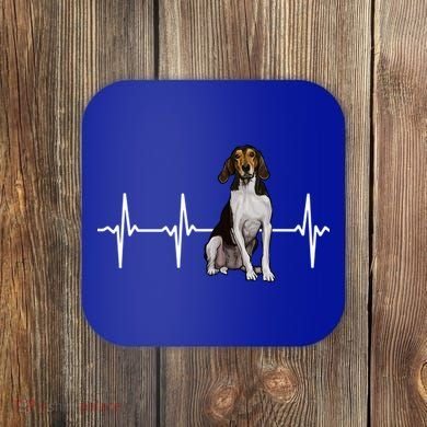 Treeing Walker Coonhound Heartbeat Dog Lover Gift Coaster