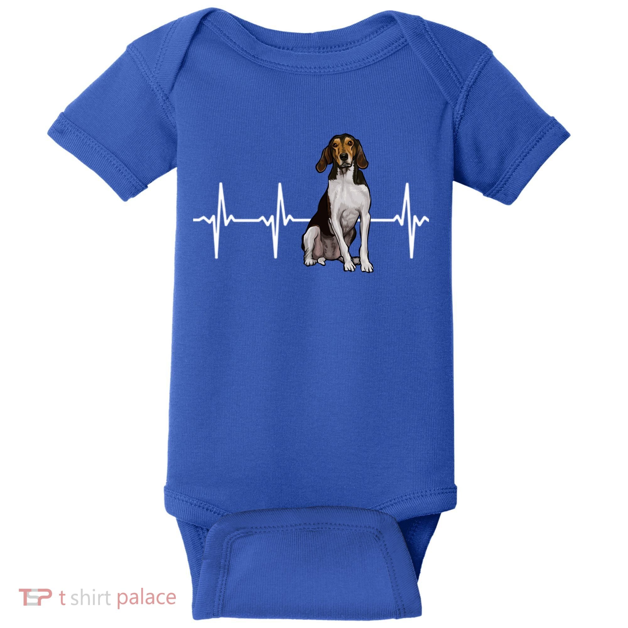 Treeing Walker Coonhound Heartbeat Dog Lover Gift Baby Bodysuit