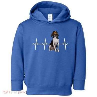 Treeing Walker Coonhound Heartbeat Dog Lover Gift Toddler Hoodie