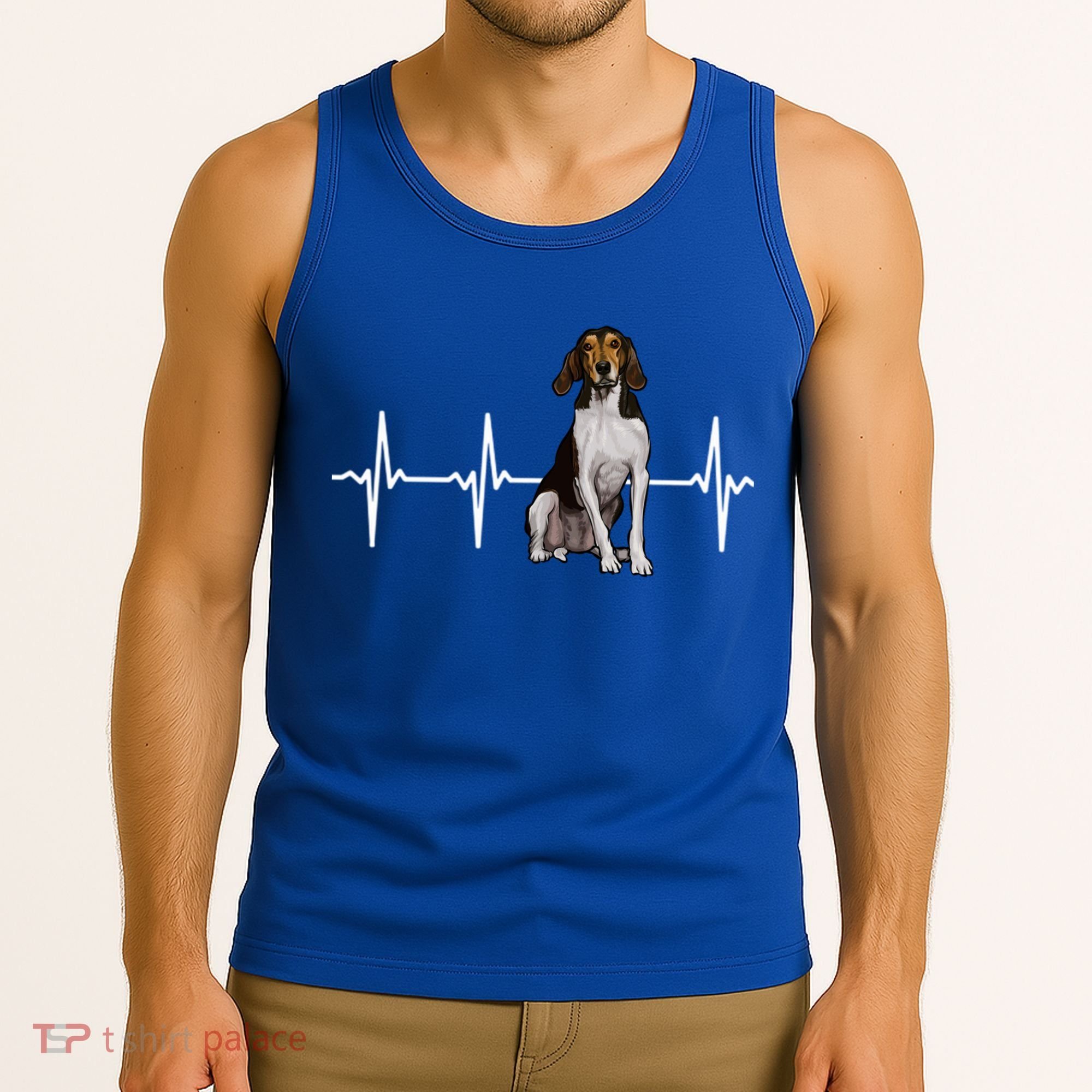 Treeing Walker Coonhound Heartbeat Dog Lover Gift Tank Top