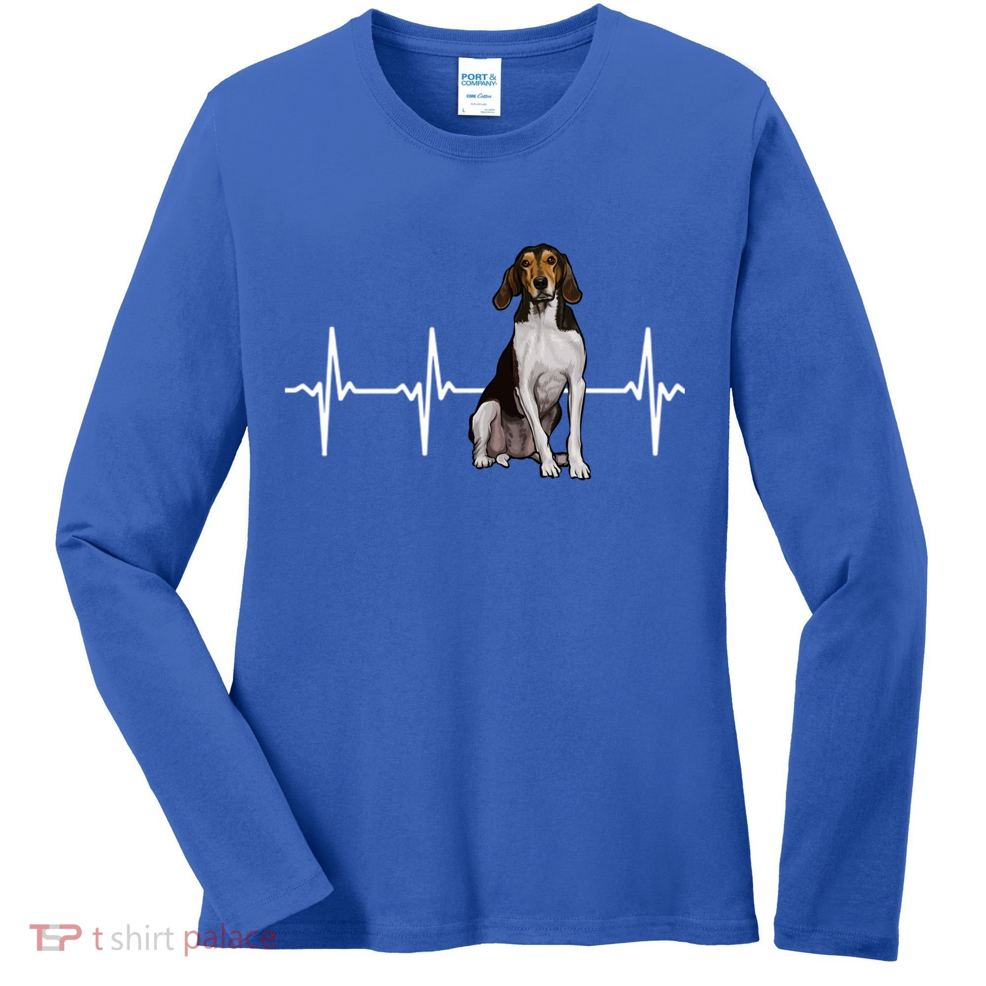 Treeing Walker Coonhound Heartbeat Dog Lover Gift Women's Long Sleeve Shirt