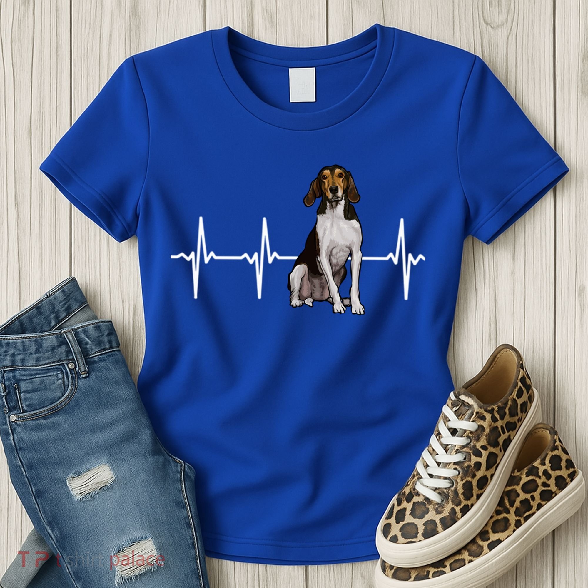 Treeing Walker Coonhound Heartbeat Dog Lover Gift Women's T-Shirt