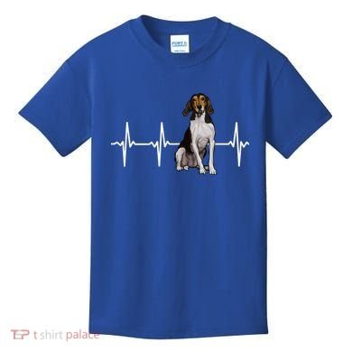 Treeing Walker Coonhound Heartbeat Dog Lover Gift Kids T-Shirt