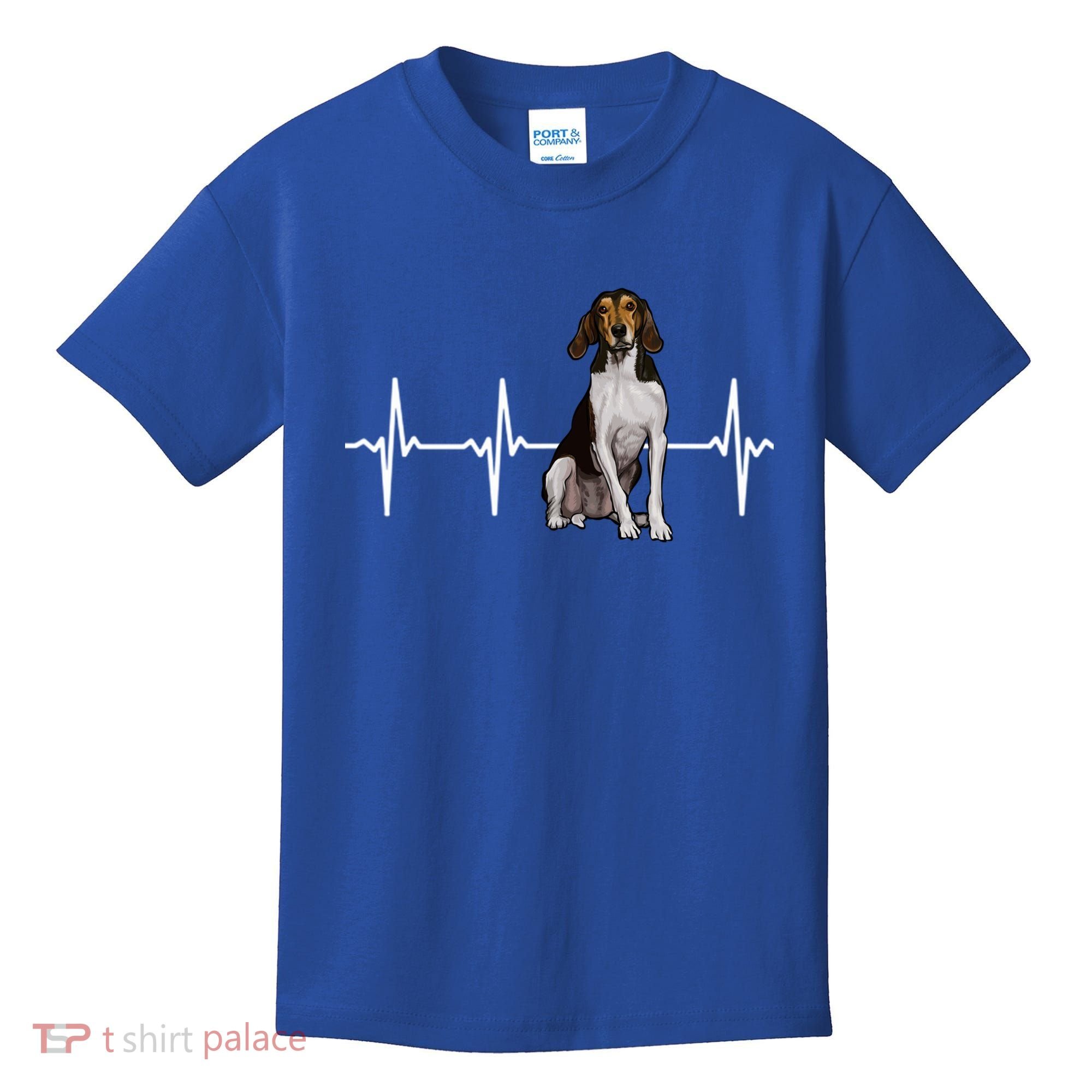 Treeing Walker Coonhound Heartbeat Dog Lover Gift Kids T-Shirt