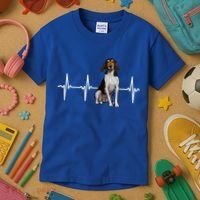 Treeing Walker Coonhound Heartbeat Dog Lover Gift Kids T-Shirt thumb 3