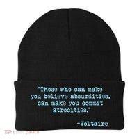 Those Who Can Make You Believe Absurdities... Voltaire Beanie thumb 0