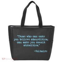 Those Who Can Make You Believe Absurdities... Voltaire Tote Bag thumb 0