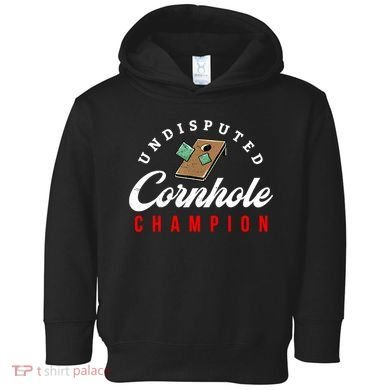 Tournament Win Cornhole Champion Corn Hole Champ Toddler Hoodie