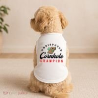 Tournament Win Cornhole Champion Corn Hole Champ Doggie Tank thumb 2