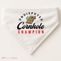 Tournament Win Cornhole Champion Corn Hole Champ USA-Made Doggie Bandana thumb 0