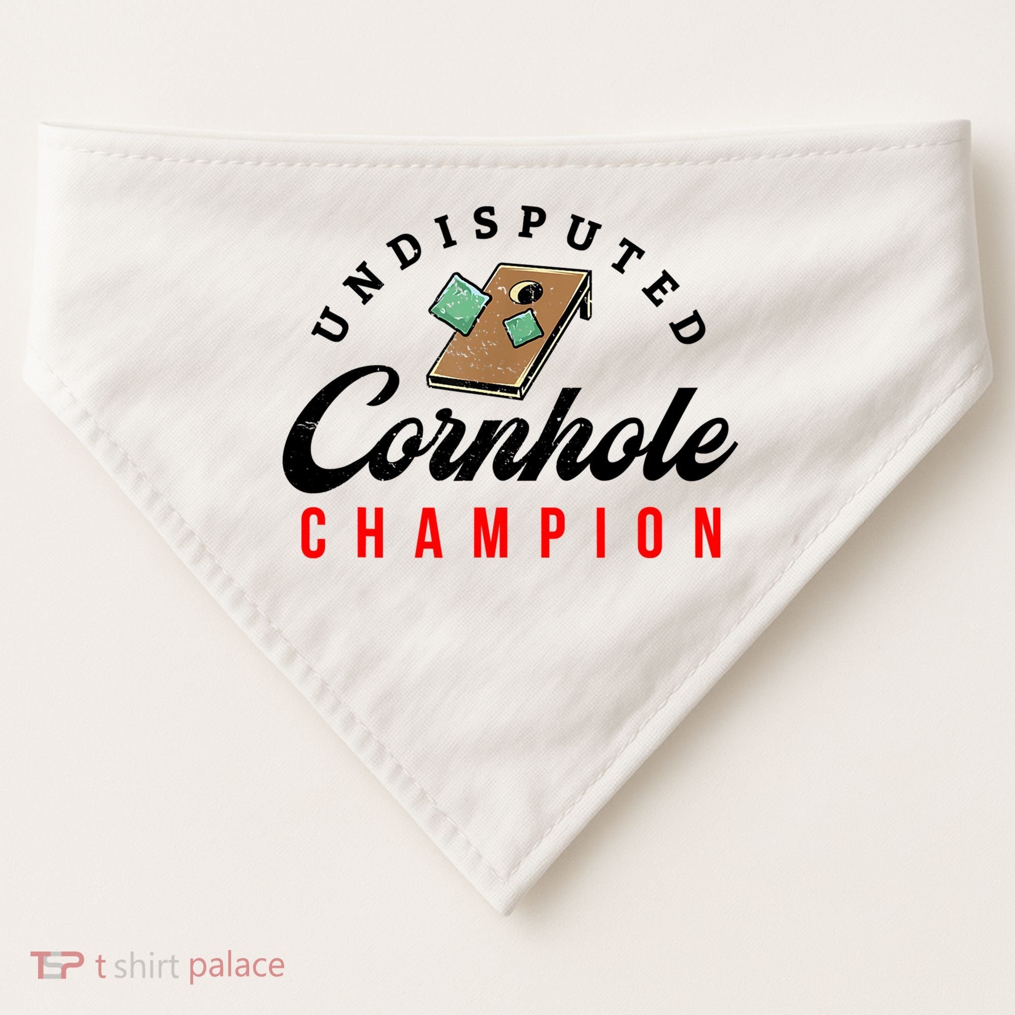 Tournament Win Cornhole Champion Corn Hole Champ USA-Made Doggie Bandana