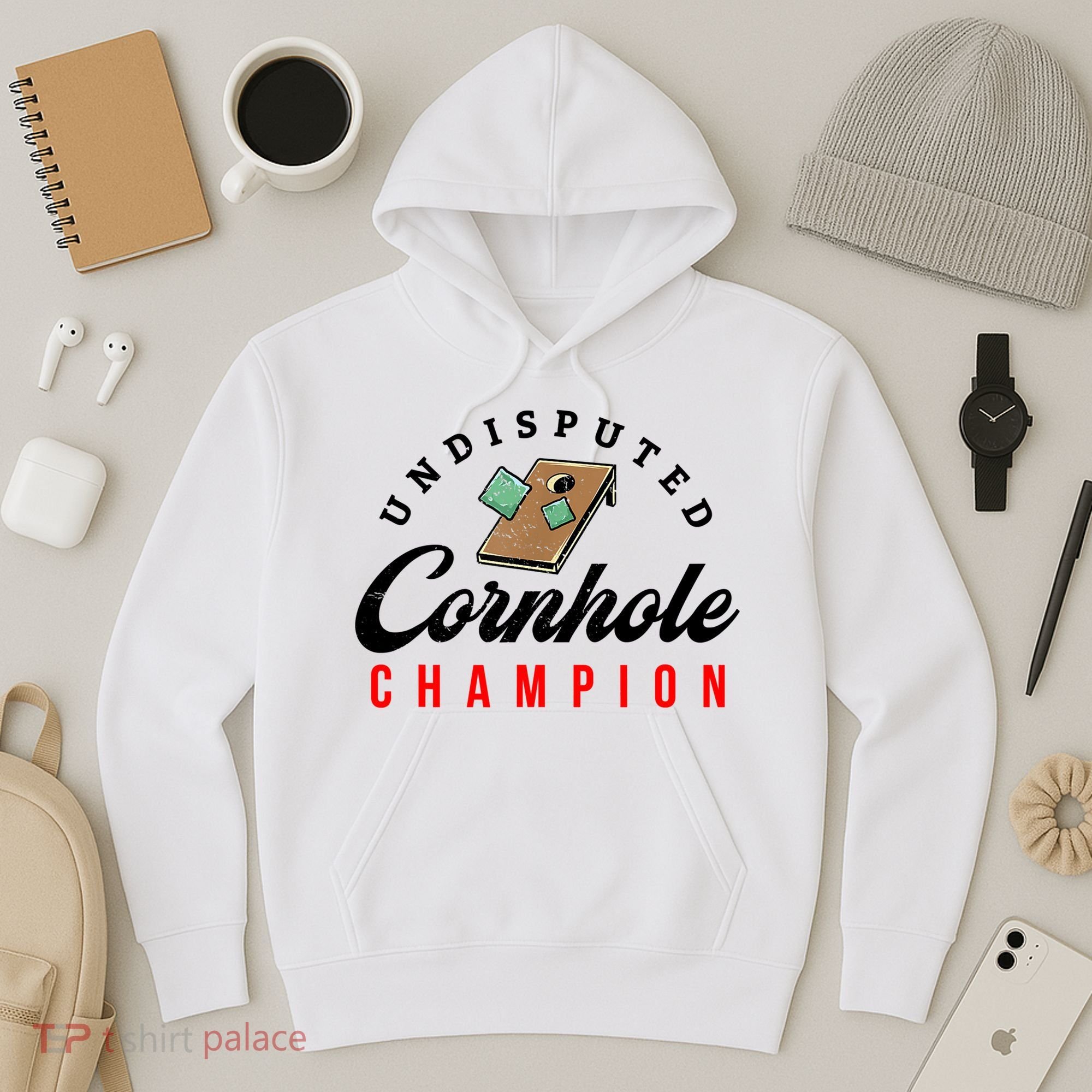 Tournament Win Cornhole Champion Corn Hole Champ Hoodie