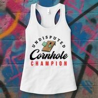 Tournament Win Cornhole Champion Corn Hole Champ Women's Tank Top thumb 3