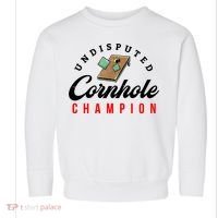 Tournament Win Cornhole Champion Corn Hole Champ Toddler Sweatshirt thumb 0