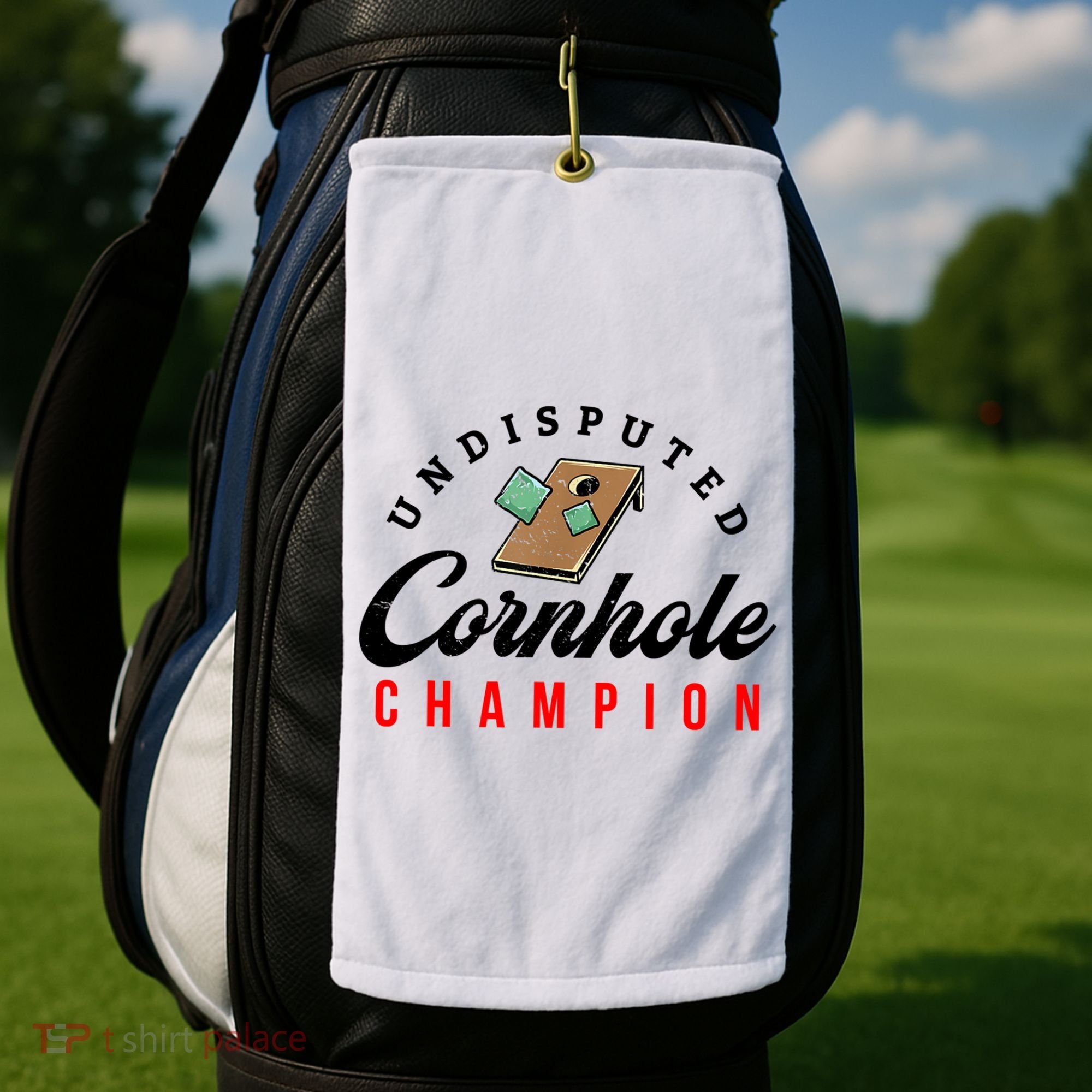 Tournament Win Cornhole Champion Corn Hole Champ Golf Towel