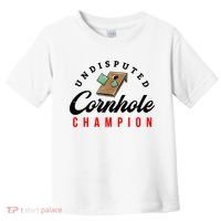 Tournament Win Cornhole Champion Corn Hole Champ Toddler T-Shirt thumb 0