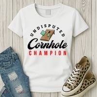 Tournament Win Cornhole Champion Corn Hole Champ Women's T-Shirt thumb 3