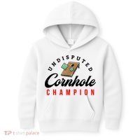 Tournament Win Cornhole Champion Corn Hole Champ Kids Hoodie thumb 0