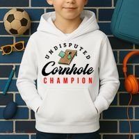 Tournament Win Cornhole Champion Corn Hole Champ Kids Hoodie thumb 2