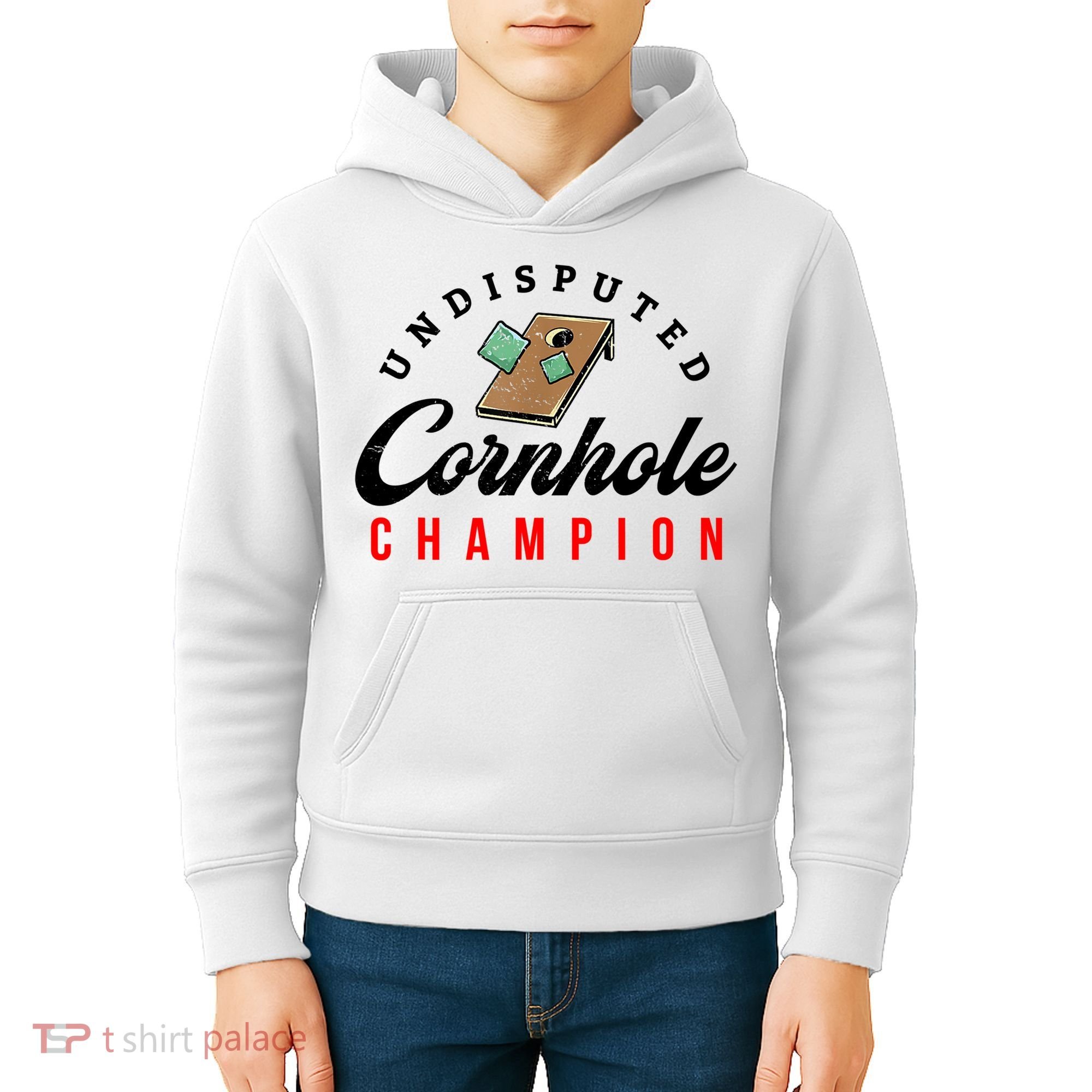 Tournament Win Cornhole Champion Corn Hole Champ Kids Hoodie