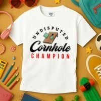 Tournament Win Cornhole Champion Corn Hole Champ Kids T-Shirt thumb 3
