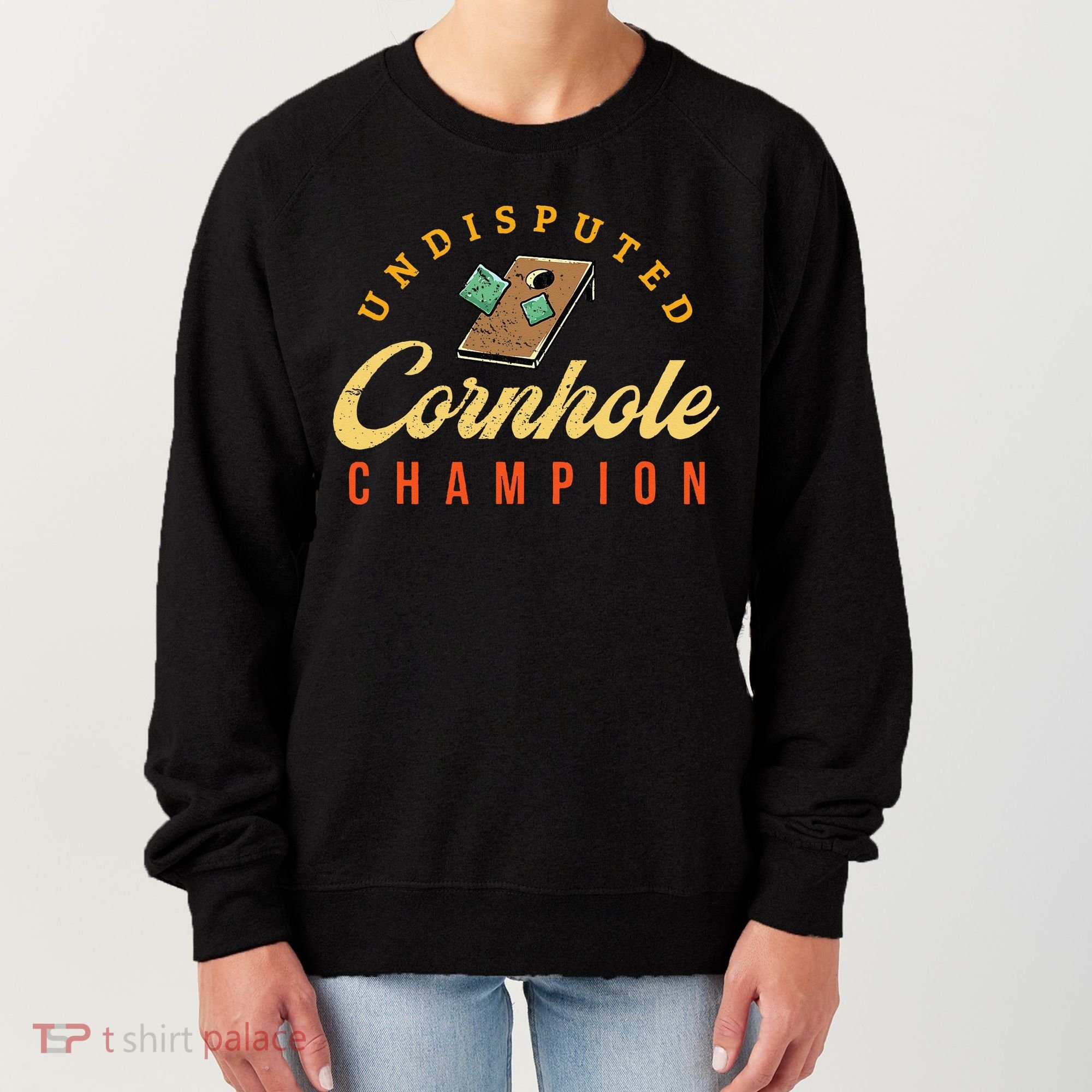 Tournament Win Cornhole Champion Corn Hole Champ Toss Game Women's Sweatshirt