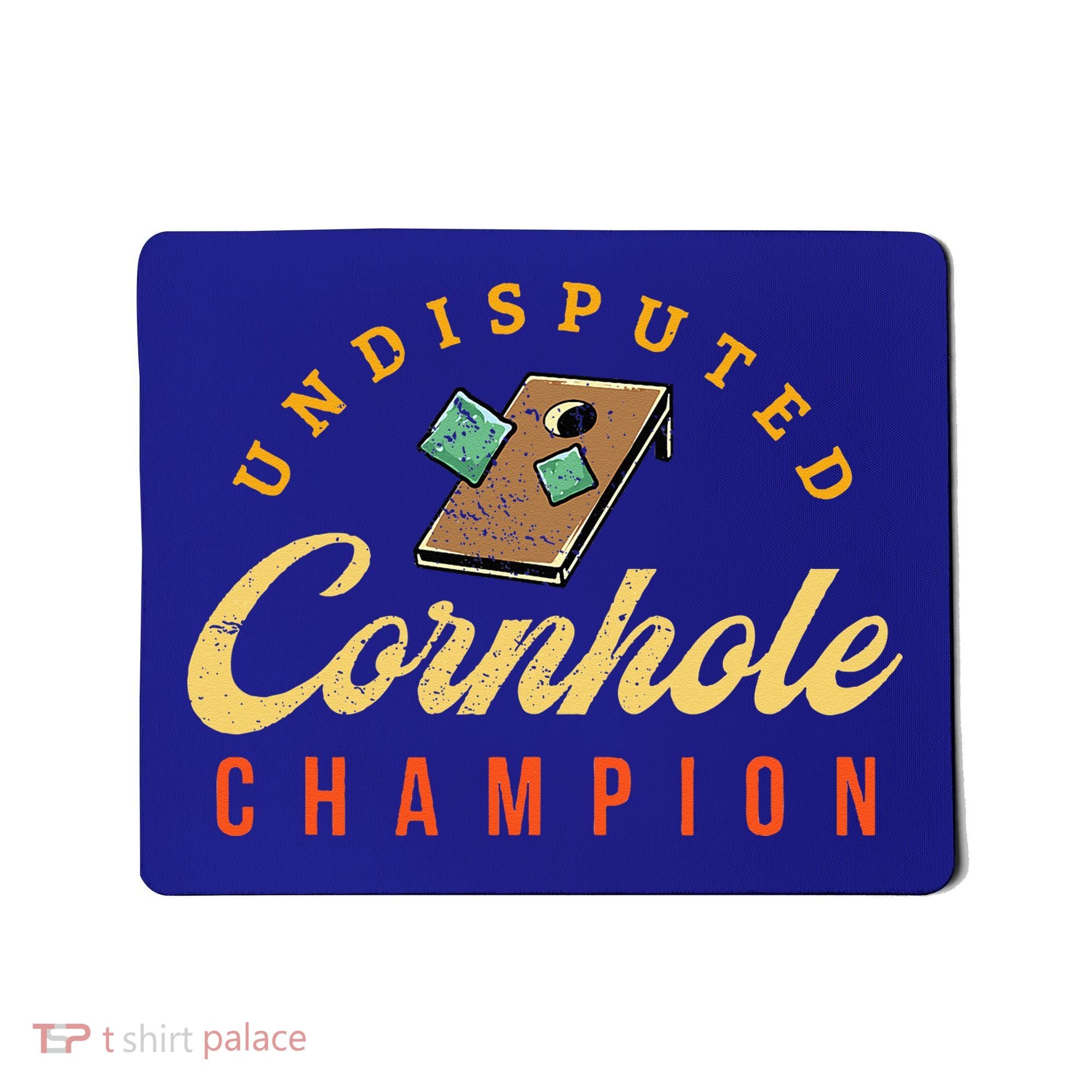 Tournament Win Cornhole Champion Corn Hole Champ Toss Game Mousepad