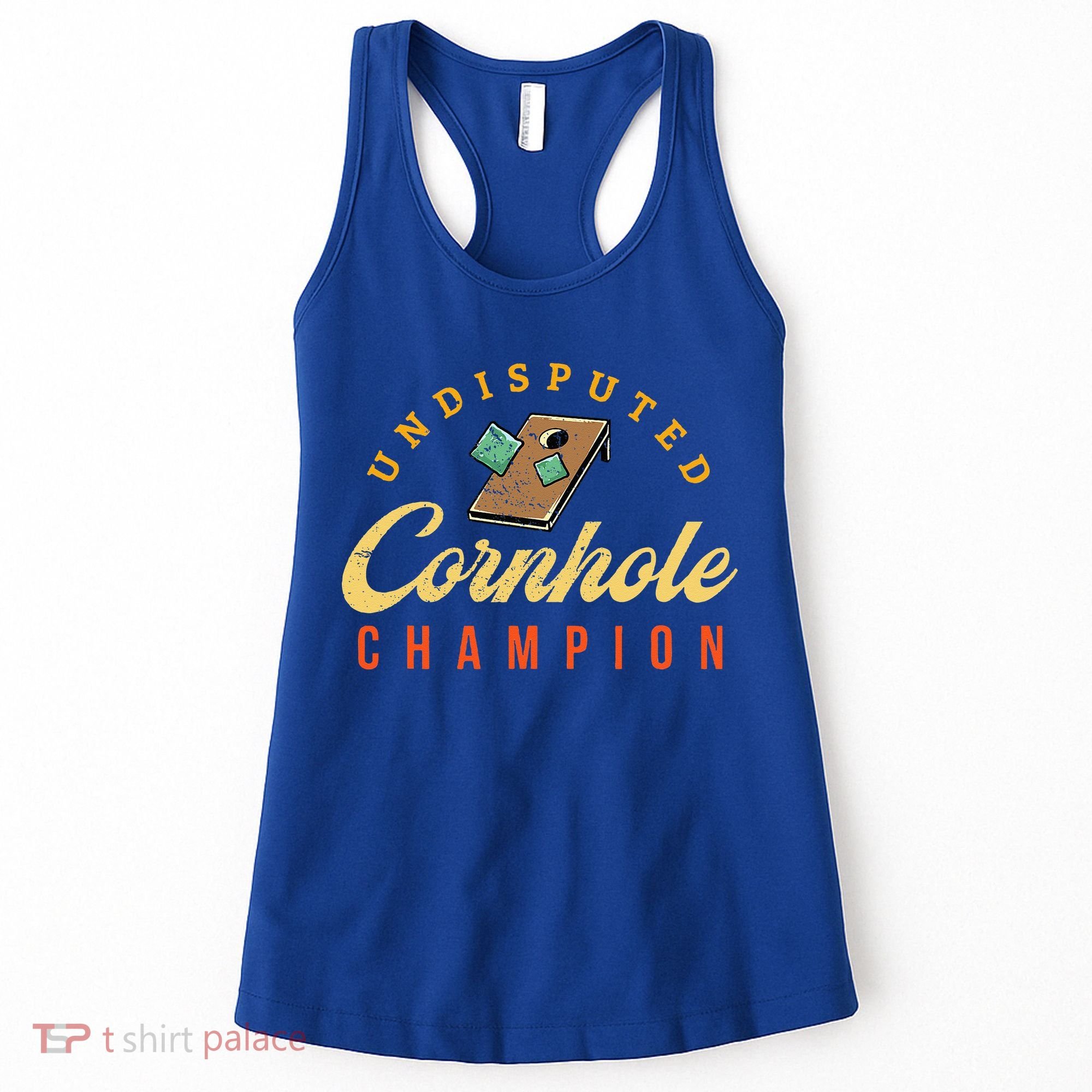 Tournament Win Cornhole Champion Corn Hole Champ Toss Game Women's Tank Top