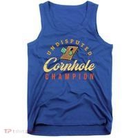 Tournament Win Cornhole Champion Corn Hole Champ Toss Game Tank Top thumb 0