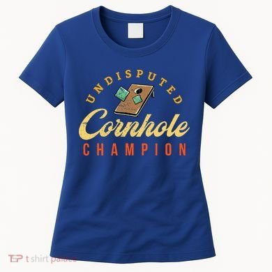 Tournament Win Cornhole Champion Corn Hole Champ Toss Game Women's T-Shirt
