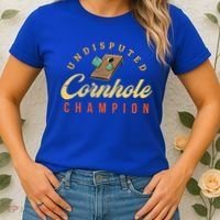 Tournament Win Cornhole Champion Corn Hole Champ Toss Game Women's T-Shirt thumb 2