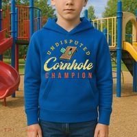 Tournament Win Cornhole Champion Corn Hole Champ Toss Game Kids Hoodie thumb 2
