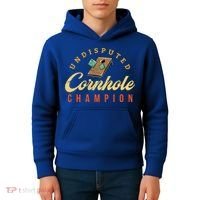 Tournament Win Cornhole Champion Corn Hole Champ Toss Game Kids Hoodie thumb 4