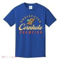 Tournament Win Cornhole Champion Corn Hole Champ Toss Game Kids T-Shirt thumb 0
