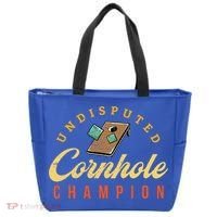 Tournament Win Cornhole Champion Corn Hole Champ Toss Game Tote Bag thumb 0