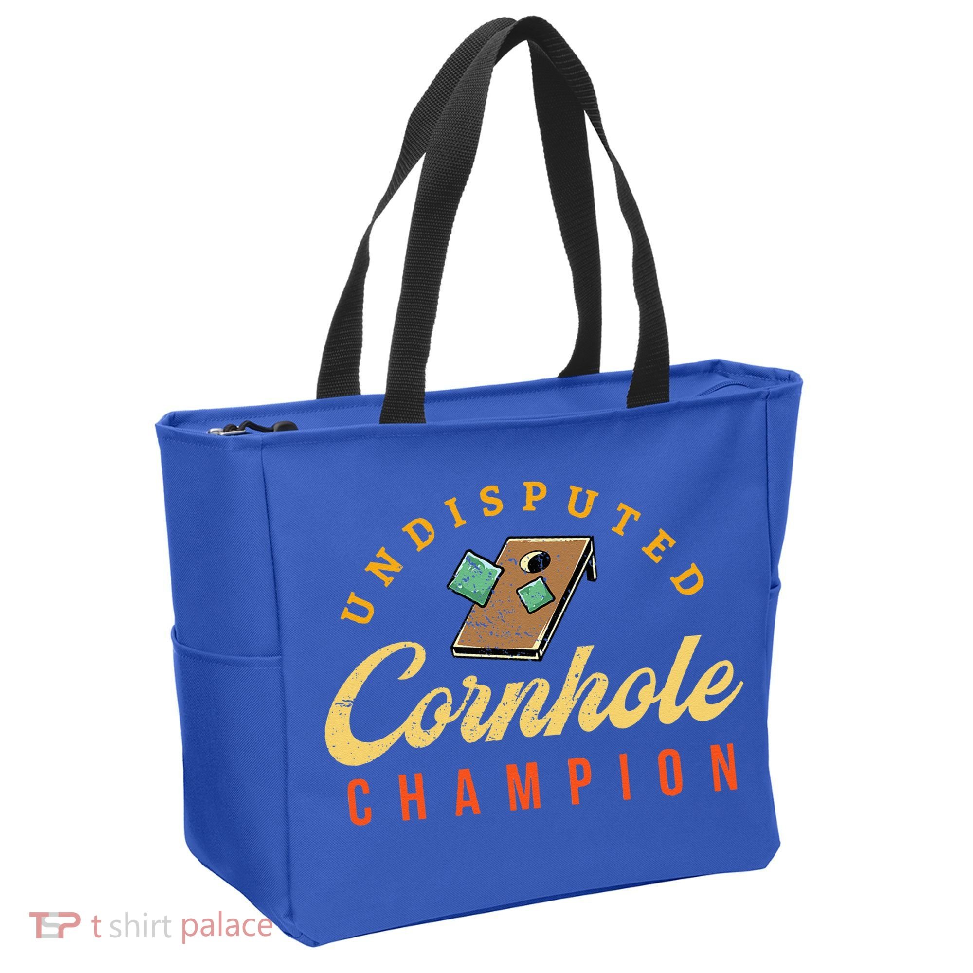 Tournament Win Cornhole Champion Corn Hole Champ Toss Game Tote Bag