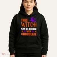 This Witch Can Be Bribed With Chocolate Hoodie thumb 5