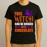 This Witch Can Be Bribed With Chocolate T-Shirt thumb 3