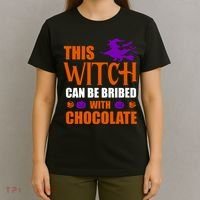 This Witch Can Be Bribed With Chocolate T-Shirt thumb 4