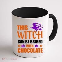 This Witch Can Be Bribed With Chocolate Coffee Mug thumb 1