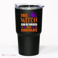 This Witch Can Be Bribed With Chocolate Tumbler thumb 0