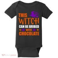 This Witch Can Be Bribed With Chocolate Baby Bodysuit thumb 0