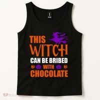 This Witch Can Be Bribed With Chocolate Tank Top thumb 2