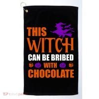 This Witch Can Be Bribed With Chocolate Golf Towel thumb 0